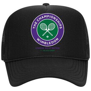 Wimbledon 2024 Tennis Foam Trucker Mesh Snapback Cap Hat